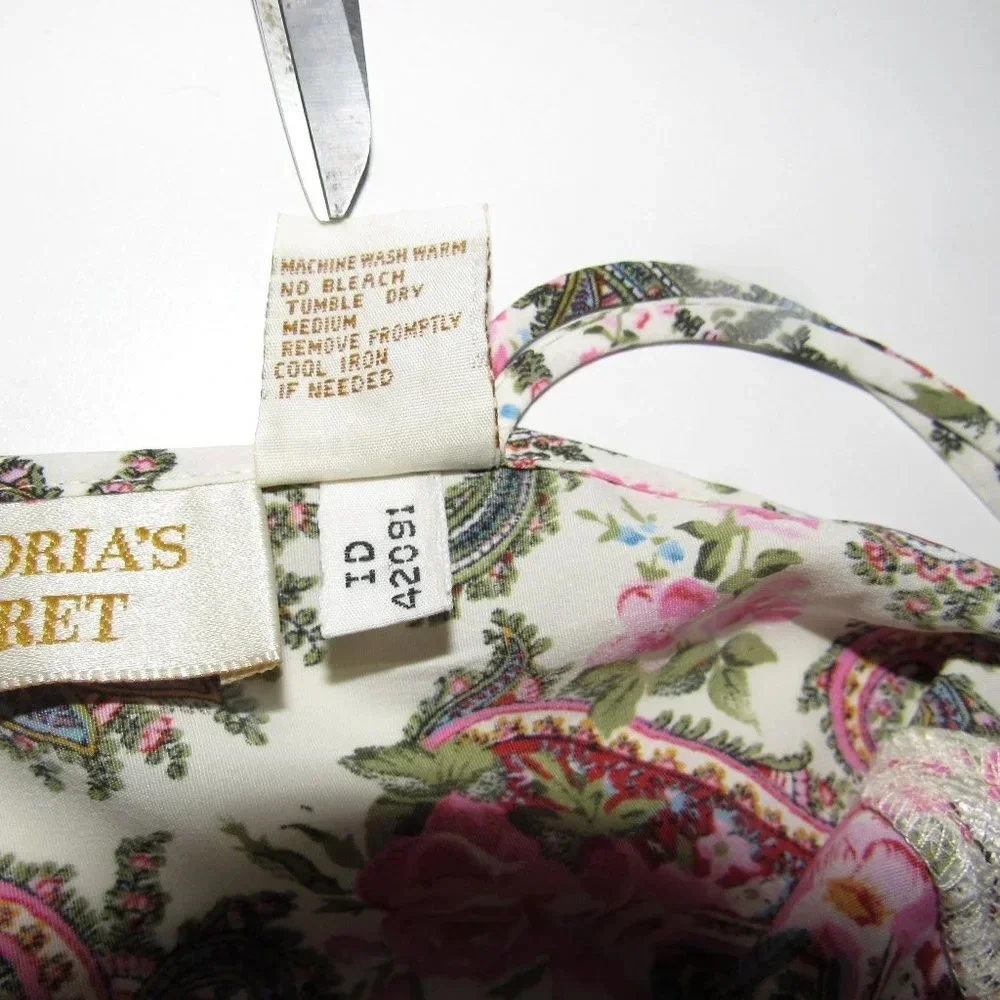 Vntge VICTORIA'S SECRET Floral Slipdress Chemise P